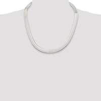 Sterling Silver 10.5mm Magic Herringbone Chain Necklace - 22 inches by Lumare Gioia