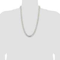 Sterling Silver 10.7mm Polished Domed Curb Chain - 26 inches by Lumare Gioia