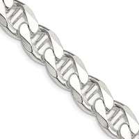 Sterling Silver 10.8mm Diamond-Cut Flat Anchor Curb Chain Necklace - 26 Inches by Lumare Gioia