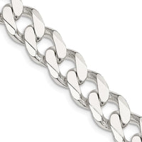 Sterling Silver 11mm Curb Chain Necklace with Polished Finish - 28 inches by Lumare Gioia