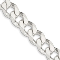 Sterling Silver 13mm Curb Chain Necklace - 20 Inch with Lobster Clasp by Lumare Gioia