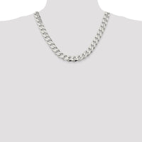 Sterling Silver 13mm Curb Chain Necklace - 20 Inch with Lobster Clasp by Lumare Gioia