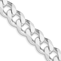 Sterling Silver 13mm Rhodium-Plated Curb Chain Necklace - 28 Inches by Lumare Gioia