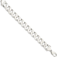 Sterling Silver 14.5mm Curb Chain Bracelet with Polished Finish - 8 Inches by Lumare Gioia