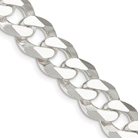 Sterling Silver 14mm Beveled Curb Chain Necklace - 20 inches by Lumare Gioia