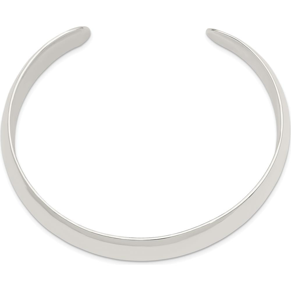 Sterling Silver 14mm Polished Cuff Bangle - Engravable Women's Bracelet by Lumare Gioia