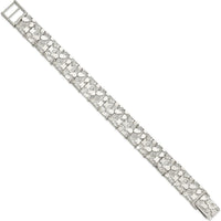 Sterling Silver 15mm Nugget Link Bracelet with Polished Finish by Lumare Gioia