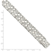 Sterling Silver 15mm Nugget Link Bracelet with Polished Finish by Lumare Gioia