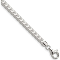 Sterling Silver 16" 4.7mm Diamond-Cut Square Franco Chain by Lumare Gioia