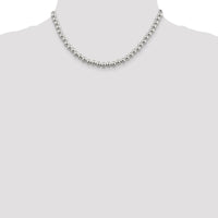 Sterling Silver 16" Beaded Box Chain Necklace - 6.1mm Beads by Lumare Gioia