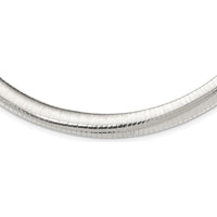 Sterling Silver 16" Omega Chain Necklace with Polished 10mm Cubetto Links by Lumare Gioia