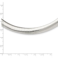Sterling Silver 16" Omega Chain Necklace with Polished 10mm Cubetto Links by Lumare Gioia