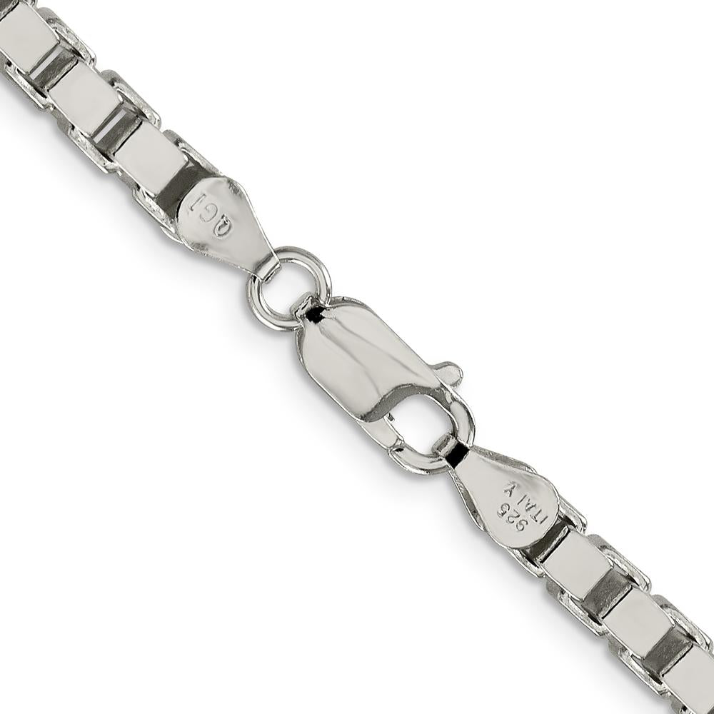Sterling Silver 16" Polished Box Chain - 4.5mm Width by Lumare Gioia