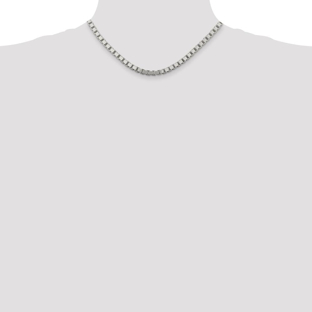 Sterling Silver 16" Polished Box Chain - 4.5mm Width by Lumare Gioia