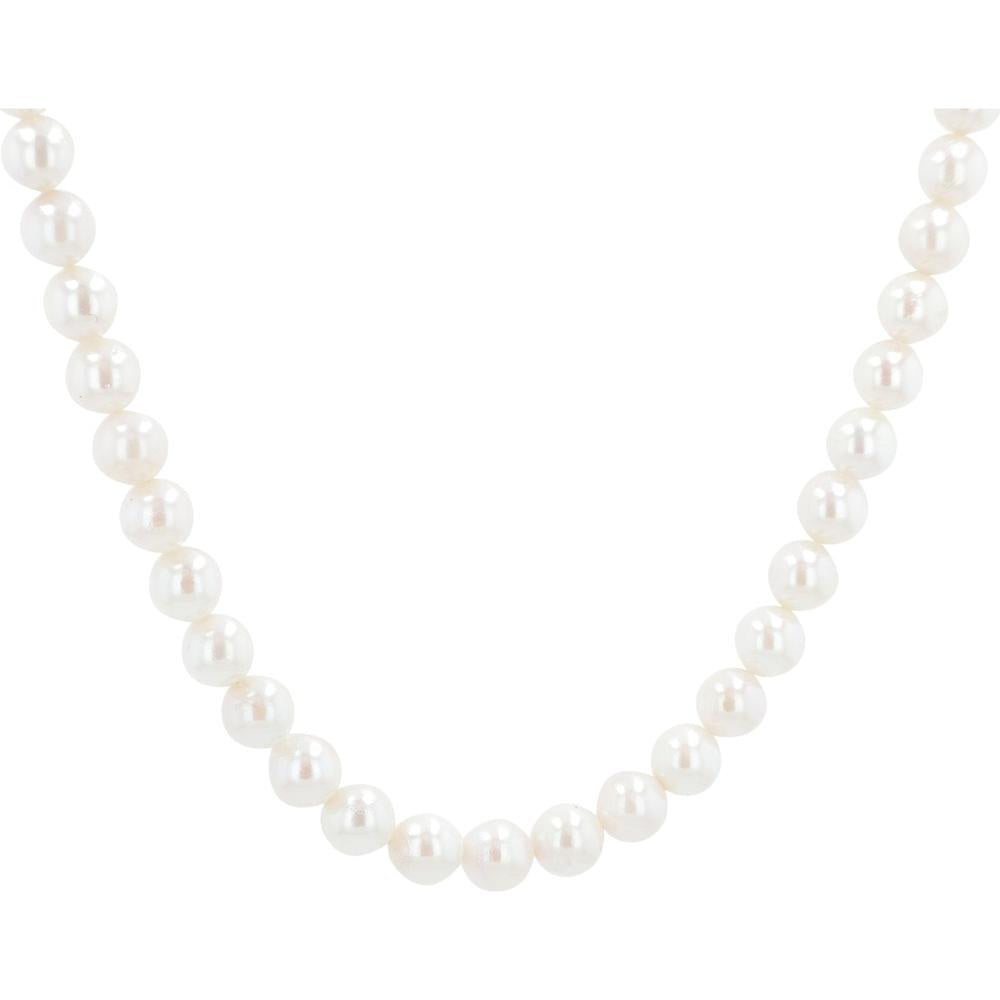 Sterling Silver 16" Strand Necklace with Lustrous Pearls