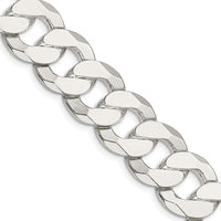 Sterling Silver 16mm Flat Curb Chain Necklace with Lobster Clasp - 26 Inches by Lumare Gioia