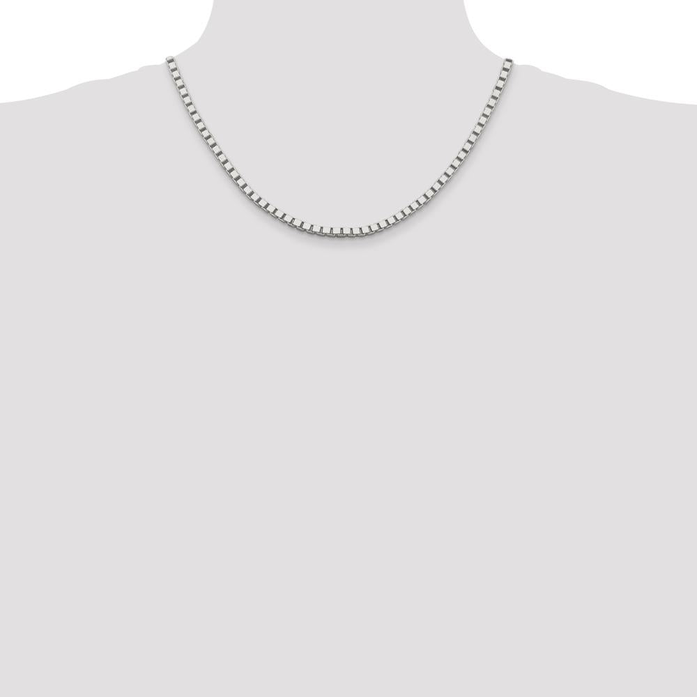 Sterling Silver 18" 3.75mm Box Chain with Lobster Clasp by Lumare Gioia