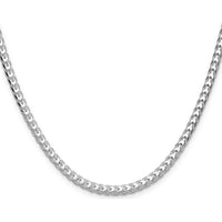 Sterling Silver 18" 4.0mm Diamond-Cut Square Franco Chain with Lobster Clasp by Lumare Gioia