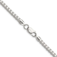 Sterling Silver 18" 4.0mm Diamond-Cut Square Franco Chain with Lobster Clasp by Lumare Gioia