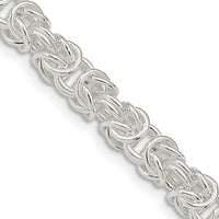 Sterling Silver 18" 5.5mm Rounded Byzantine Chain Necklace by Lumare Gioia