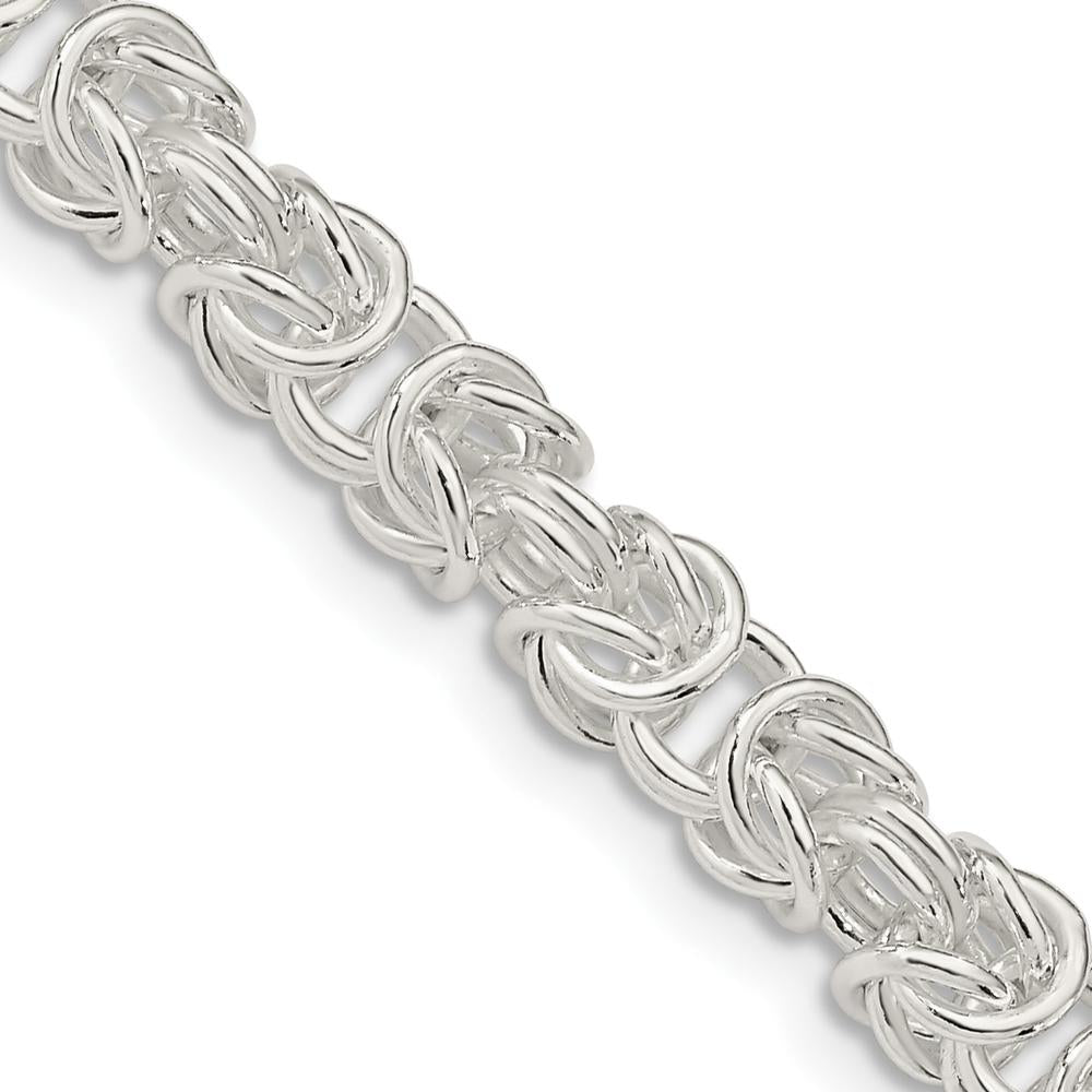 Sterling Silver 18" 5.5mm Rounded Byzantine Chain Necklace by Lumare Gioia
