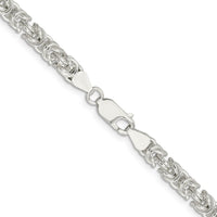 Sterling Silver 18" 5.5mm Rounded Byzantine Chain Necklace by Lumare Gioia