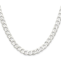 Sterling Silver 18" 6.5mm Polished Curb Chain with Lobster Clasp by Lumare Gioia
