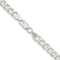 Sterling Silver 18" 6.5mm Polished Curb Chain with Lobster Clasp by Lumare Gioia