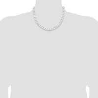 Sterling Silver 18" 9.3mm Polished Curb Chain Necklace by Lumare Gioia