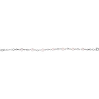Sterling Silver 18" Alternating Freshwater Pearl and Bead Necklace with Lobster Clasp by Orozza Fine Jewelry