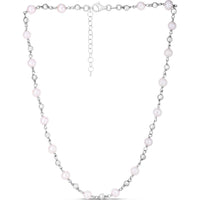 Sterling Silver 18" Alternating Freshwater Pearl and Bead Necklace with Lobster Clasp by Orozza Fine Jewelry