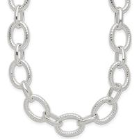 Sterling Silver 18" Polished Fancy Link Necklace with Toggle Clasp by Lumare Gioia