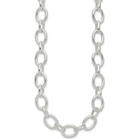 Sterling Silver 18" Polished Fancy Link Necklace with Toggle Clasp by Lumare Gioia