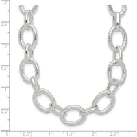 Sterling Silver 18" Polished Fancy Link Necklace with Toggle Clasp by Lumare Gioia