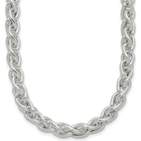 Sterling Silver 18" Polished Spiga Necklace with Toggle Clasp by Lumare Gioia