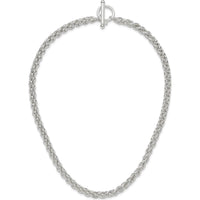 Sterling Silver 18" Polished Spiga Necklace with Toggle Clasp by Lumare Gioia