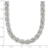 Sterling Silver 18" Polished Spiga Necklace with Toggle Clasp by Lumare Gioia