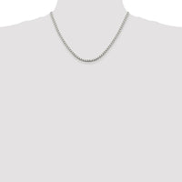 Sterling Silver 18" Rhodium-Plated Box Chain Necklace - 3.25mm Width by Lumare Gioia