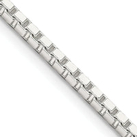 Sterling Silver 2.5mm Box Chain Necklace - 42 Inches with Lobster Clasp by Lumare Gioia