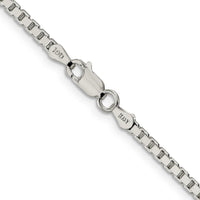 Sterling Silver 2.5mm Box Chain Necklace - 42 Inches with Lobster Clasp by Lumare Gioia