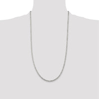 Sterling Silver 2.5mm Byzantine Chain Necklace - 28" with Lobster Clasp by Lumare Gioia