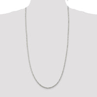 Sterling Silver 2.5mm Byzantine Chain Necklace with Polished Finish - 30 Inches by Lumare Gioia