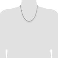 Sterling Silver 20" 3.4mm Diamond-Cut Round Franco Chain Necklace - Polished Finish by Lumare Gioia
