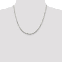 Sterling Silver 20" 3.75mm Diamond-Cut Spiga Chain Necklace by Lumare Gioia