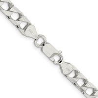 Sterling Silver 20" 6.25mm Diamond-Cut Square Curb Chain by Lumare Gioia