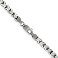 Sterling Silver 20" Antiqued 5.2mm Round Box Chain Necklace by Lumare Gioia