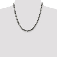 Sterling Silver 20" Antiqued Spiga Chain - 6mm Width by Lumare Gioia