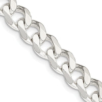Sterling Silver 20" Curb Chain Necklace with Lobster Clasp - 7.5mm Width by Lumare Gioia