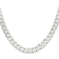 Sterling Silver 20" Curb Chain Necklace with Lobster Clasp - 7.5mm Width by Lumare Gioia