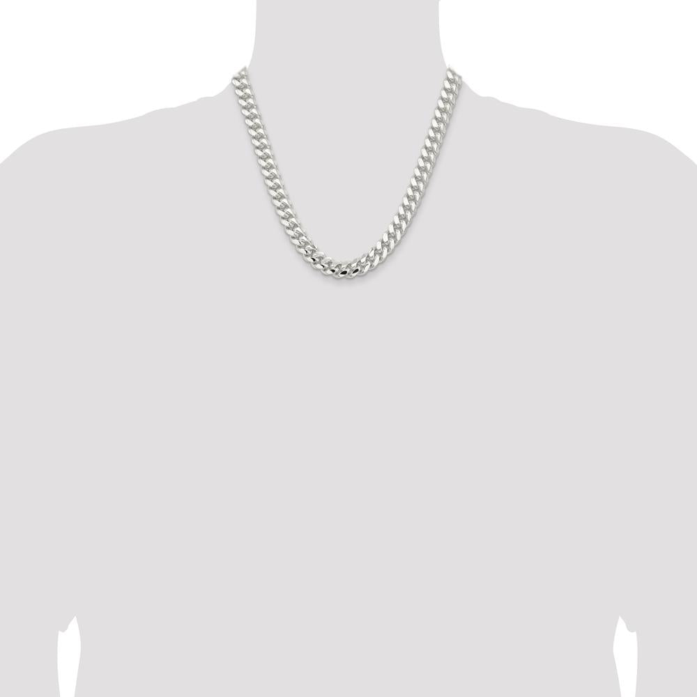 Sterling Silver 20" Domed Curb Chain Necklace - 10.7mm Width by Lumare Gioia